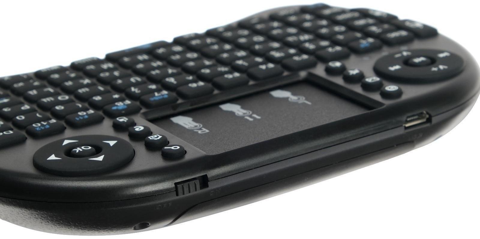 Мини-клавиатура LuazON BKB-1.0, беспроводная для ТВ, ПК и моб. уст-в, черная