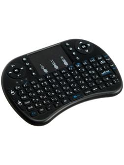 Мини-клавиатура LuazON BKB-1.0, беспроводная для ТВ, ПК и моб. уст-в, черная