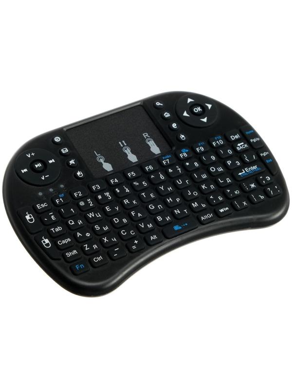 Мини-клавиатура LuazON BKB-1.0, беспроводная для ТВ, ПК и моб. уст-в, черная