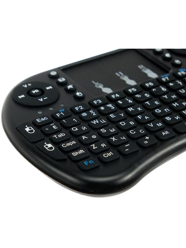 Мини-клавиатура LuazON BKB-1.0, беспроводная для ТВ, ПК и моб. уст-в, черная