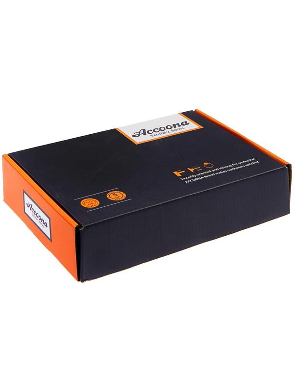 Смеситель для раковины Accoona A96111G, однорычажный, с гайкой, силумин, белый/хром