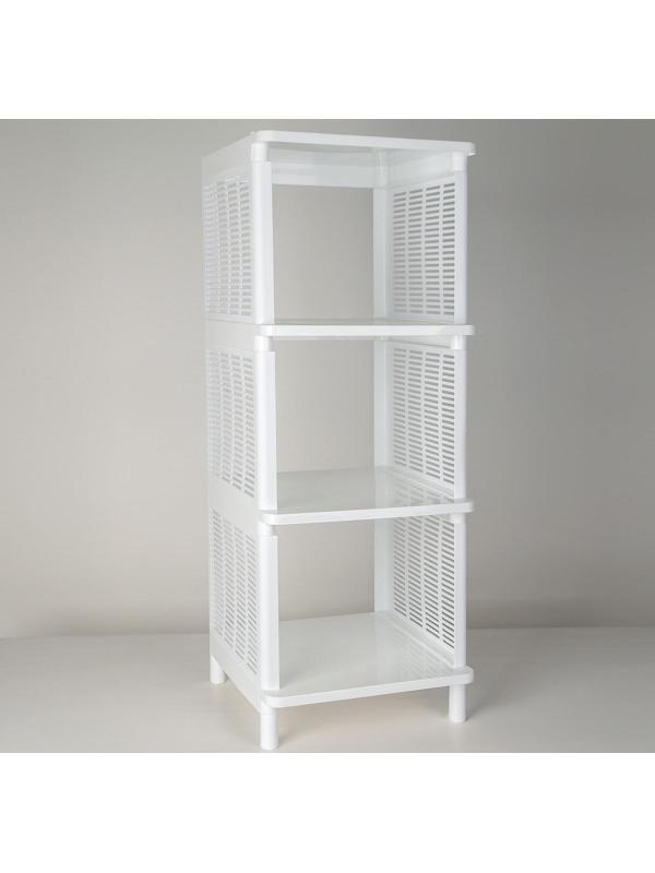 Этажерка напольная 4-х секционная Альтернатива «Лайт», цвет белый