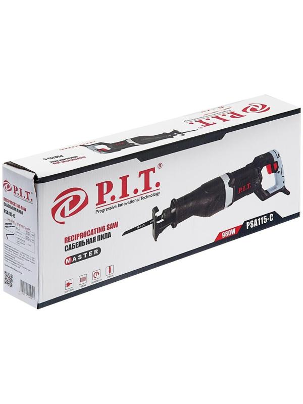Пила сабельная P.I.T. PSA115-C, 980 Вт, 2500 ход/мин, ход 25.4 мм, пропил 115 мм