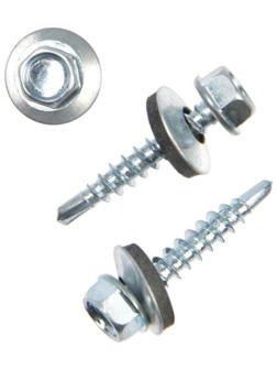 Саморезы кровельные 4.8х28 мм, сверло, оцинкованные, 60 шт.