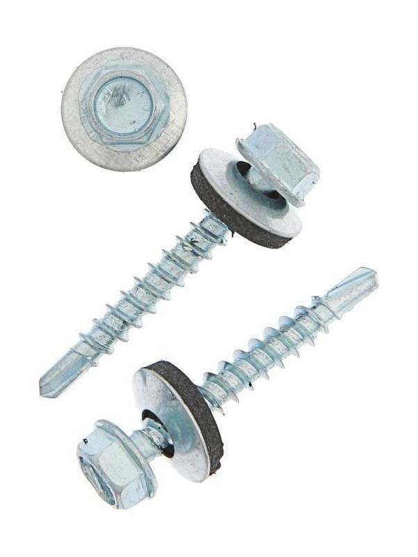 Саморезы кровельные 4.8х35 мм, сверло, оцинкованные, 60 шт.