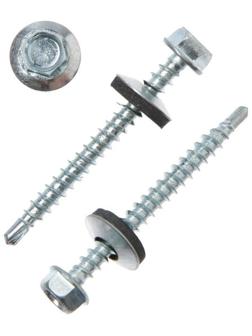 Саморезы кровельные 4.8х50 мм, сверло, оцинкованные, 40 шт.