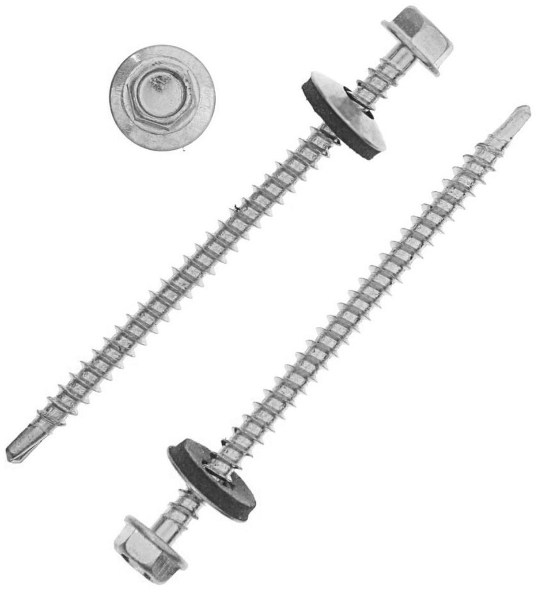 Саморезы кровельные 4.8х76 мм, сверло, оцинкованные, 30 шт.