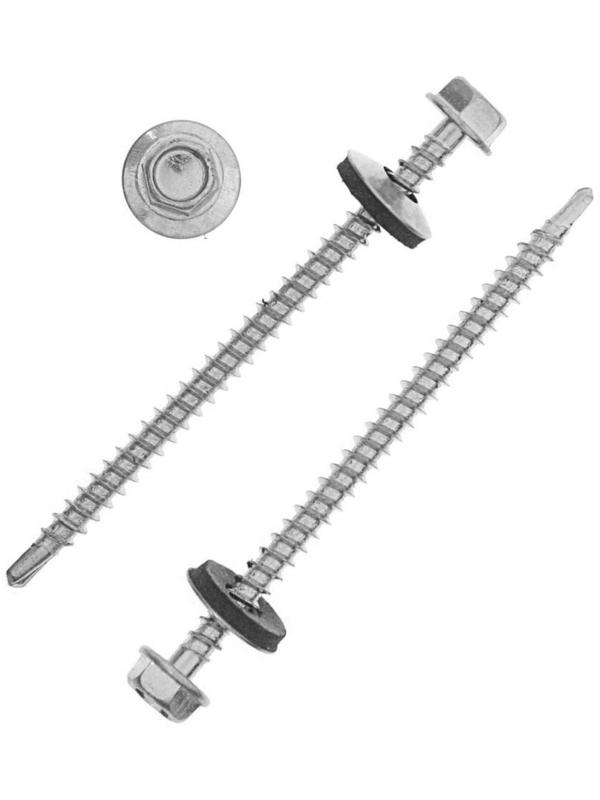 Саморезы кровельные 4.8х76 мм, сверло, оцинкованные, 30 шт.