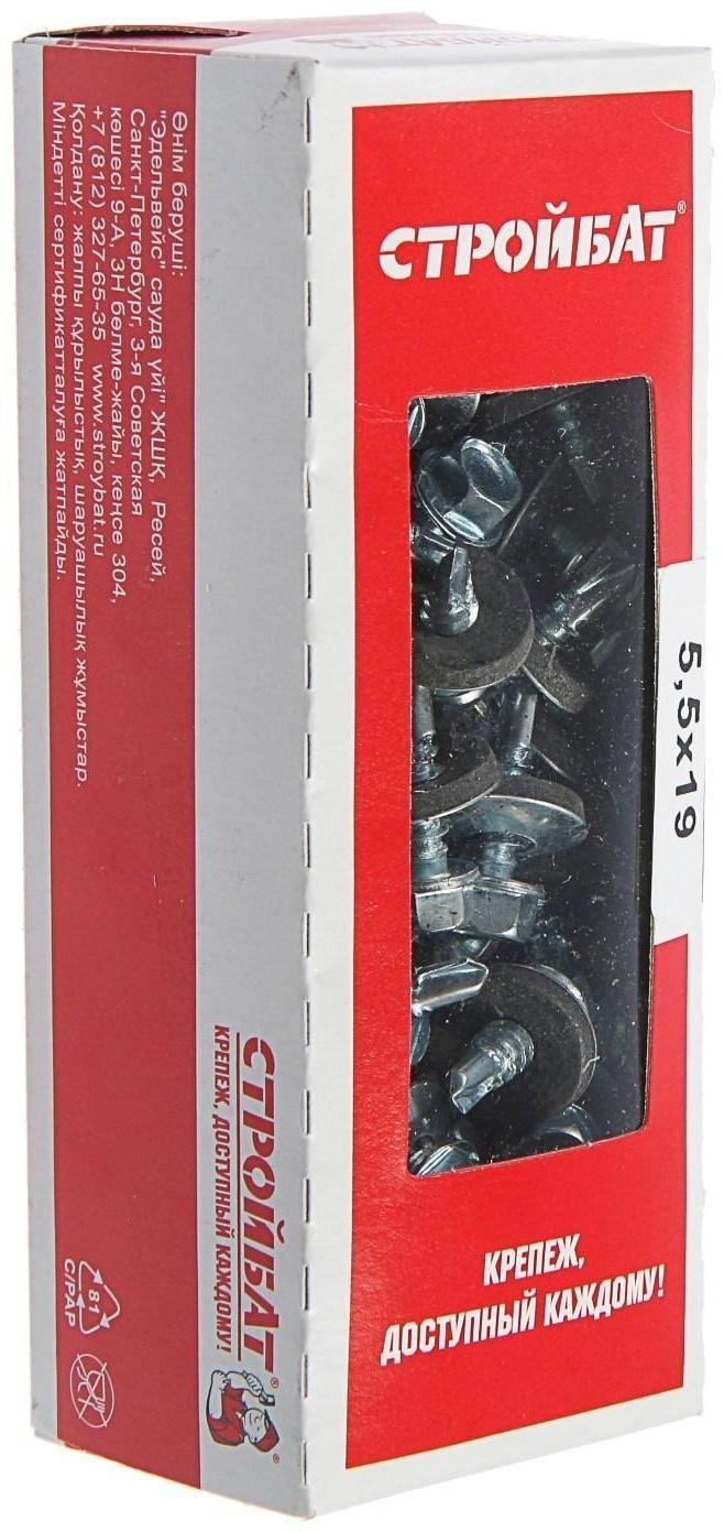 Саморезы кровельные 5.5х19 мм, сверло, оцинкованные, 70 шт.