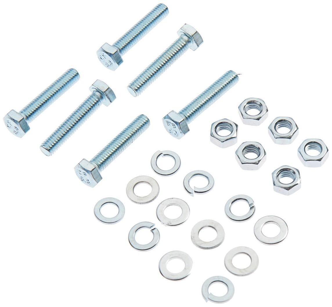 Болты оцинкованные DIN 933 М 6х 30 с гайками и шайбами, 6 шт.