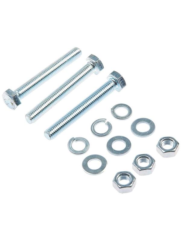 Болты оцинкованные DIN 933 М 8х 60 с гайками и шайбами, 3шт.