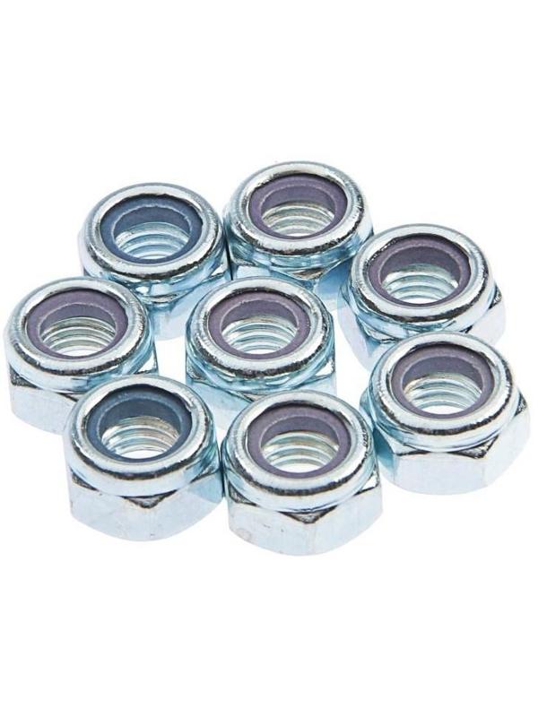 Гайка DIN985 М8, самоконтрящаяся, оцинкованная, в упаковке 8 шт.