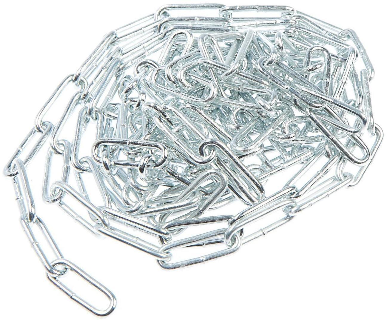 Цепь оцинк. DIN 763,дл.звено  3мм , 3м