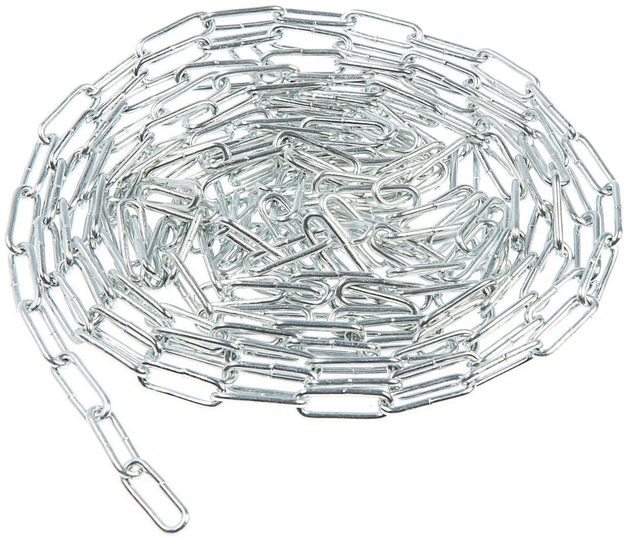 Цепь оцинк. DIN 763,дл.звено  3мм , 5м