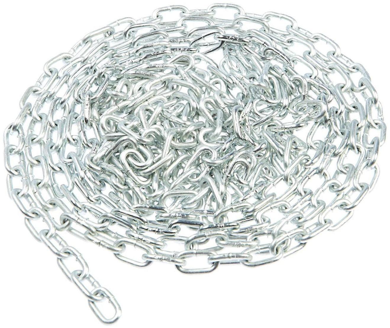 Цепь оцинк. DIN 766,кор.звено  4мм , 5м