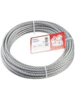 Трос стальной  DIN 3055   4мм , 10м