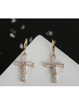 Серьги со стразами 