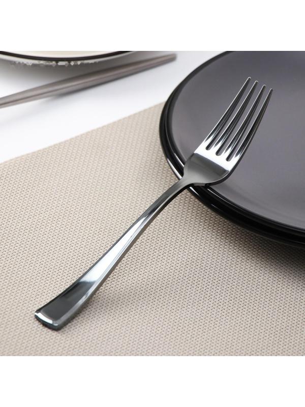 Вилка одноразовая, 18,5 см, цвет серебристый