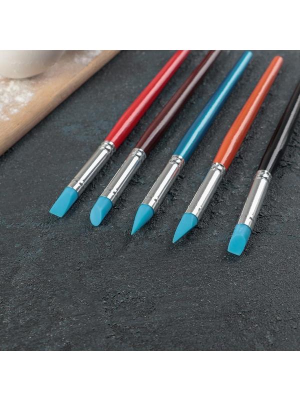 Набор кондитерских кисточек для декорирования «Агат», 5 шт