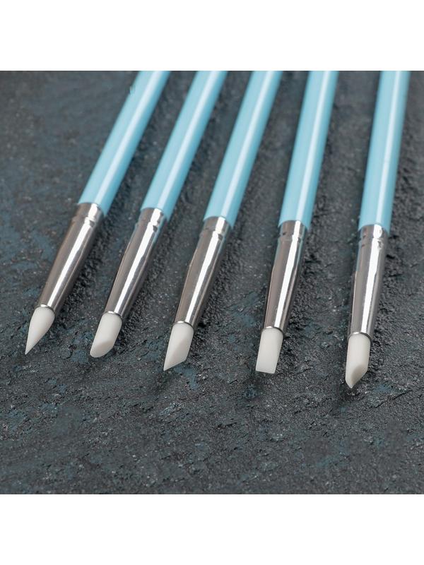 Набор кондитерских кисточек для декорирования «Бирюза», 5 шт