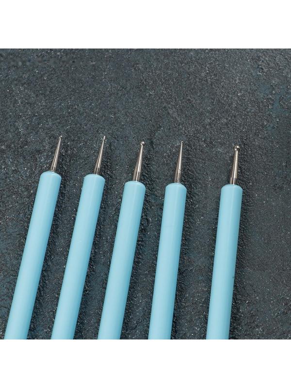 Набор кондитерских кисточек для декорирования «Бирюза», 5 шт