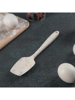 Лопатка Доляна «Конфетти», 20 см, цвет белый