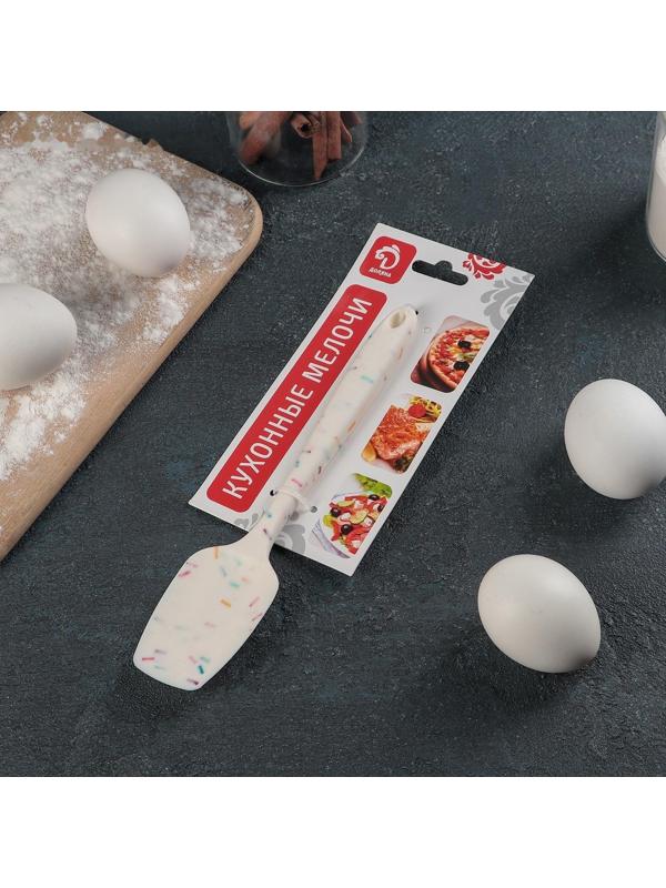 Лопатка Доляна «Конфетти», 20 см, цвет белый