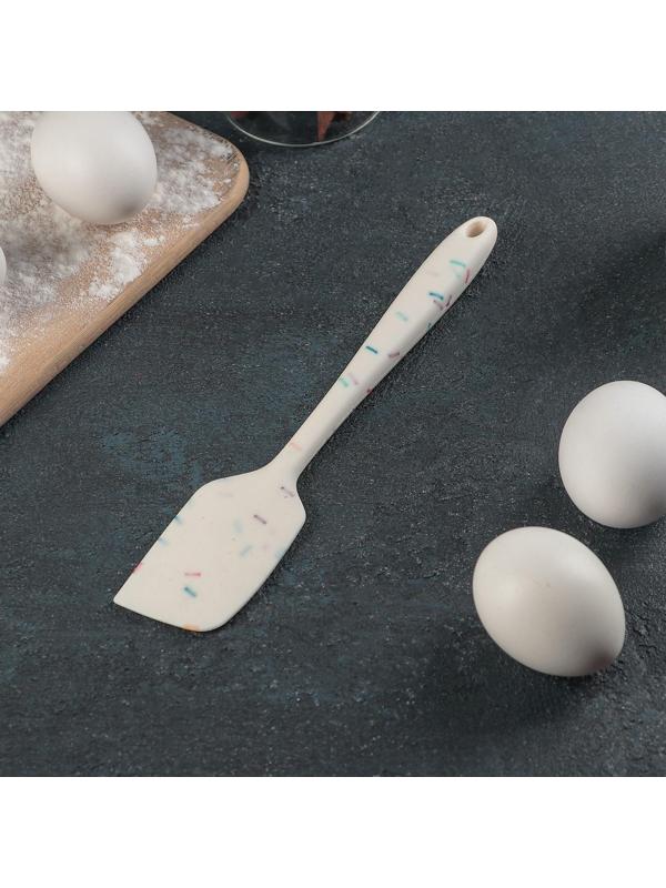 Лопатка Доляна «Конфетти», 20,8 см, цвет белый