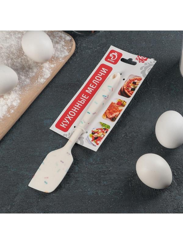 Лопатка Доляна «Конфетти», 20,8 см, цвет белый