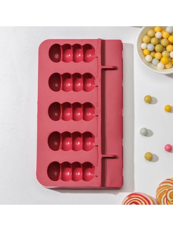 Форма для леденцов «Батончик», 19×11×2 см, 5 ячеек (6×2,6 см), цвет МИКС