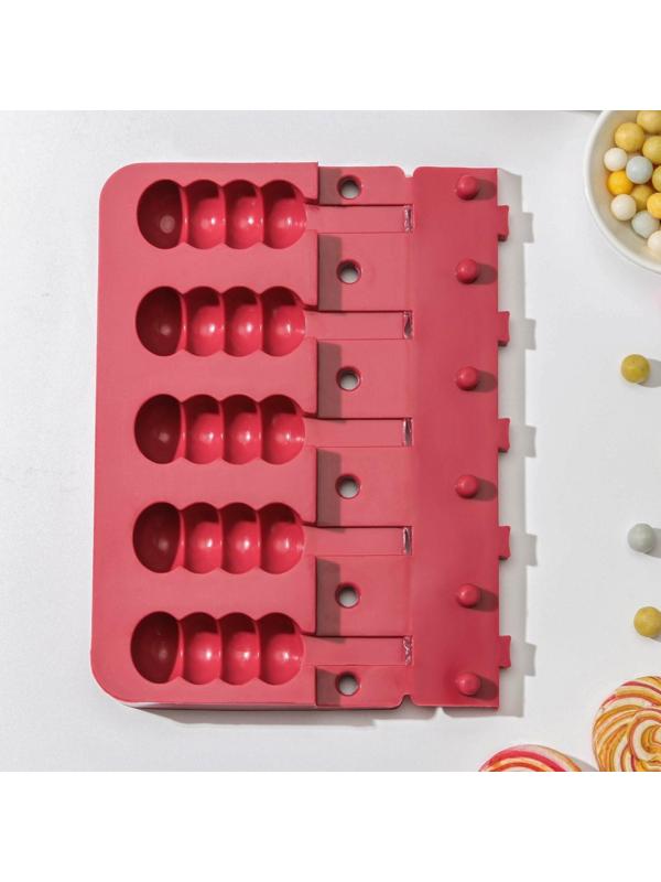 Форма для леденцов «Батончик», 19×11×2 см, 5 ячеек (6×2,6 см), цвет МИКС