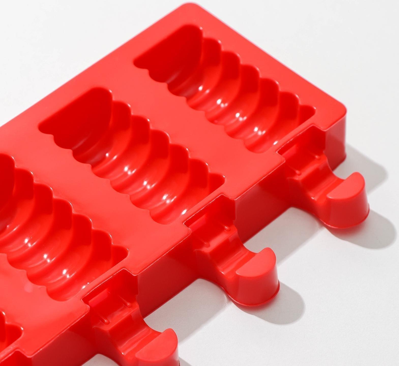 Форма для мороженого «Моника», 19,5×11 см, 4 ячейки (6,7×3,2 см), цвет МИКС