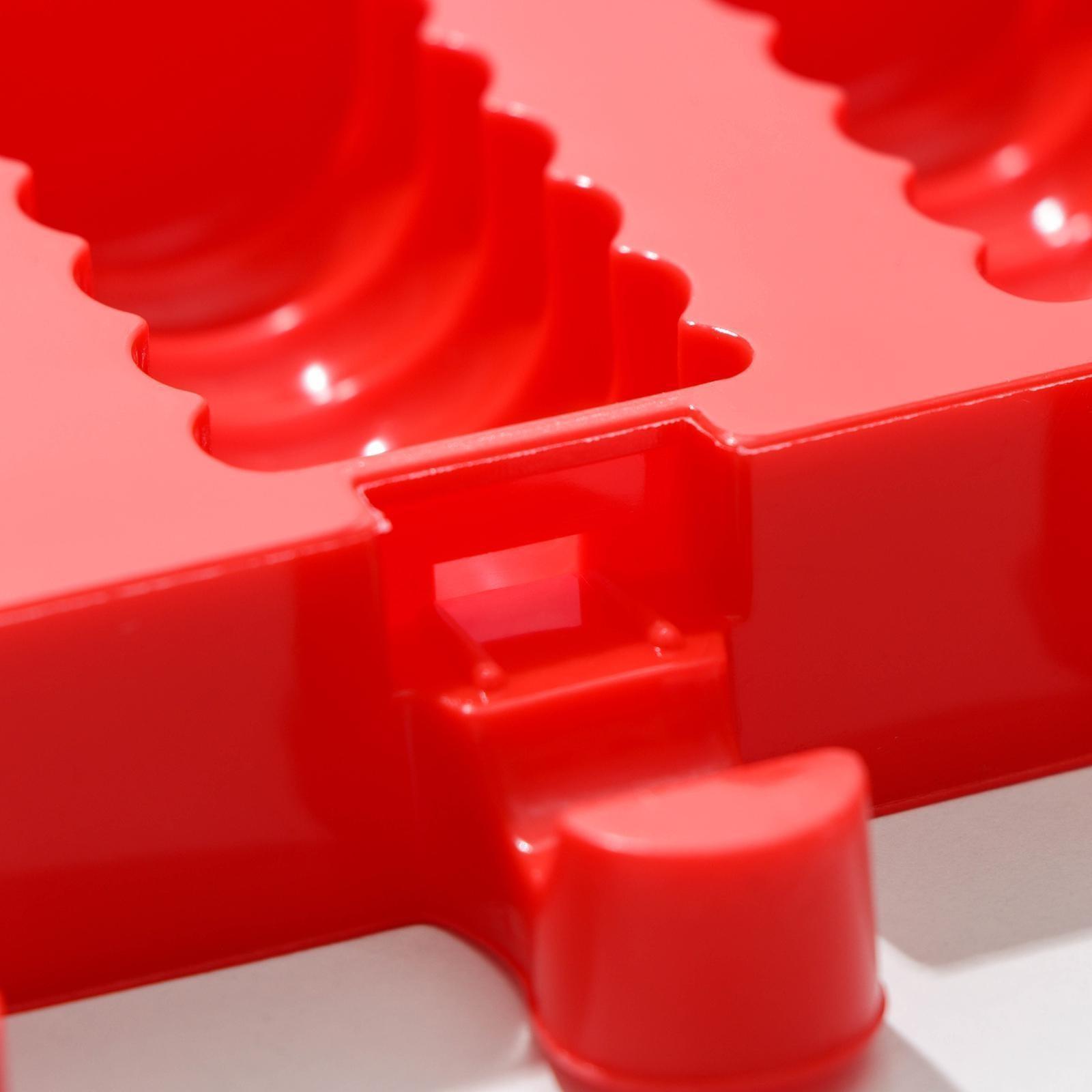 Форма для мороженого «Моника», 19,5×11 см, 4 ячейки (6,7×3,2 см), цвет МИКС