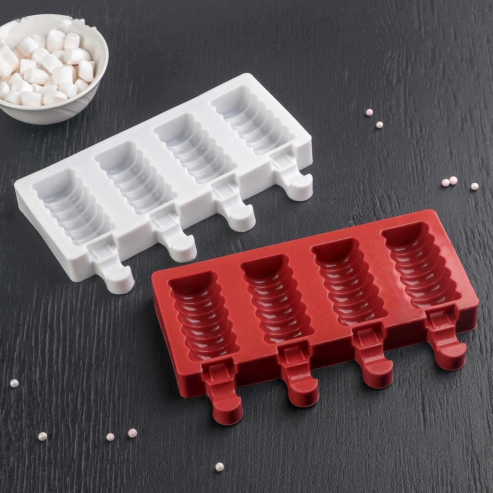 Форма для мороженого «Моника», 19,5×11 см, 4 ячейки (6,7×3,2 см), цвет МИКС