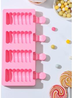 Форма для мороженого «Моника», 19,5×11 см, 4 ячейки (6,7×3,2 см), цвет МИКС