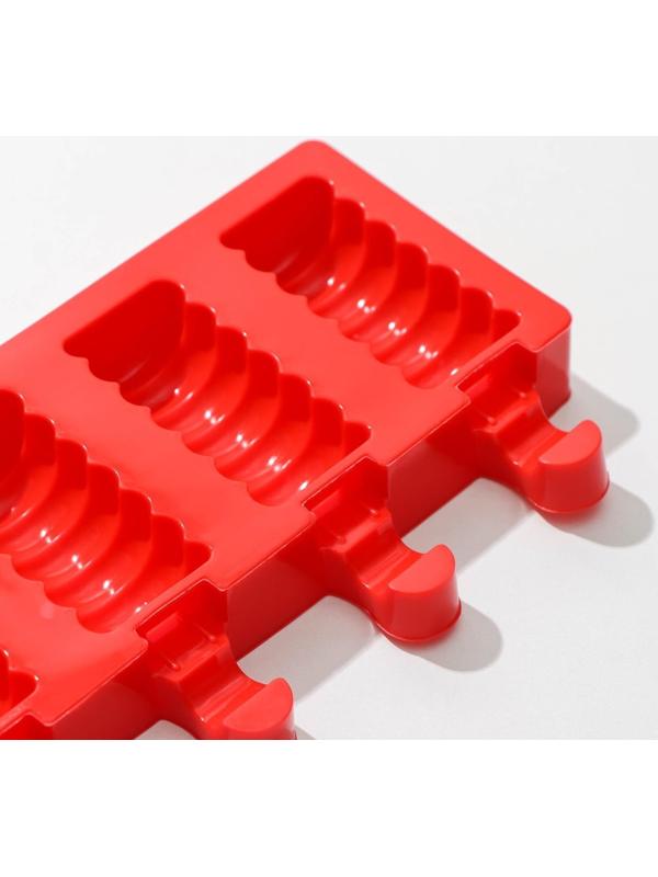 Форма для мороженого «Моника», 19,5×11 см, 4 ячейки (6,7×3,2 см), цвет МИКС