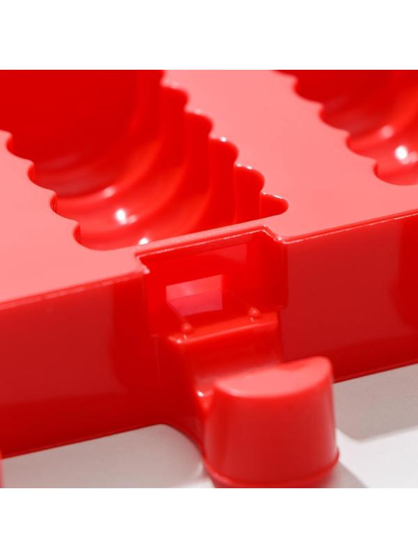 Форма для мороженого «Моника», 19,5×11 см, 4 ячейки (6,7×3,2 см), цвет МИКС