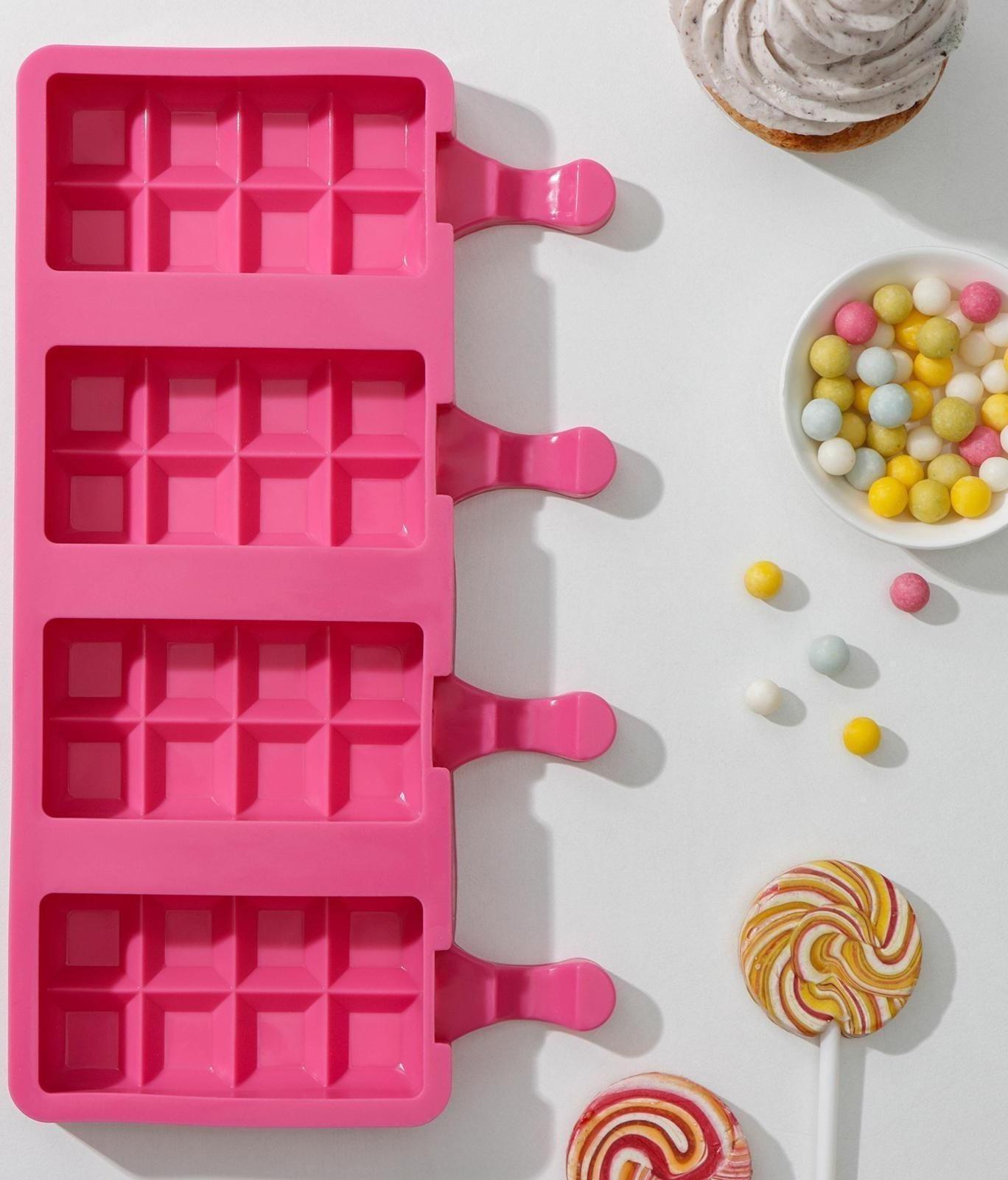 Форма для мороженого «Вафельный рожок», 25,6×14,5 см, 4 ячейки (9,2×4,8 см), цвет МИКС