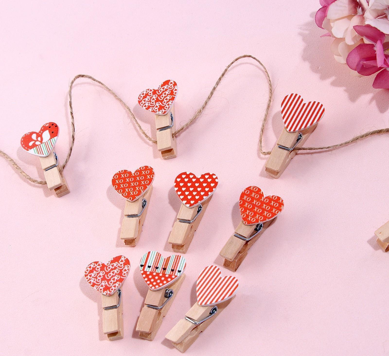 Прищепки декоративные «Сердечки» набор 10 шт.