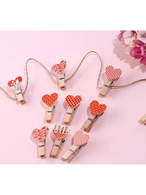 Прищепки декоративные «Сердечки» набор 10 шт.