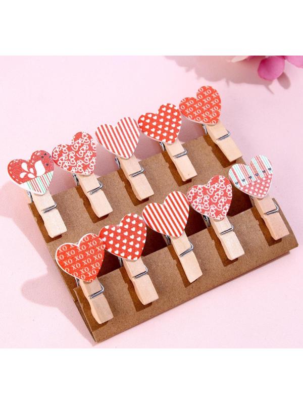 Прищепки декоративные «Сердечки» набор 10 шт.