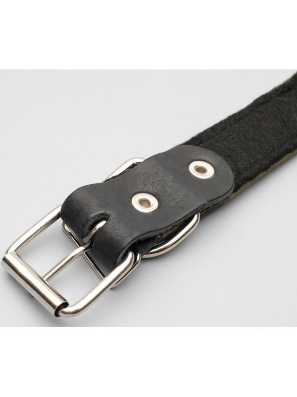 Ошейник брезентовый с подкладом, 72 х 3,5 см, ОШ 45-60 см, хаки