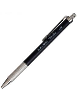 Карандаш цанговый 2.0 мм Koh-I-Noor 5608CN Versati, черно-серебр корпус, с клипом