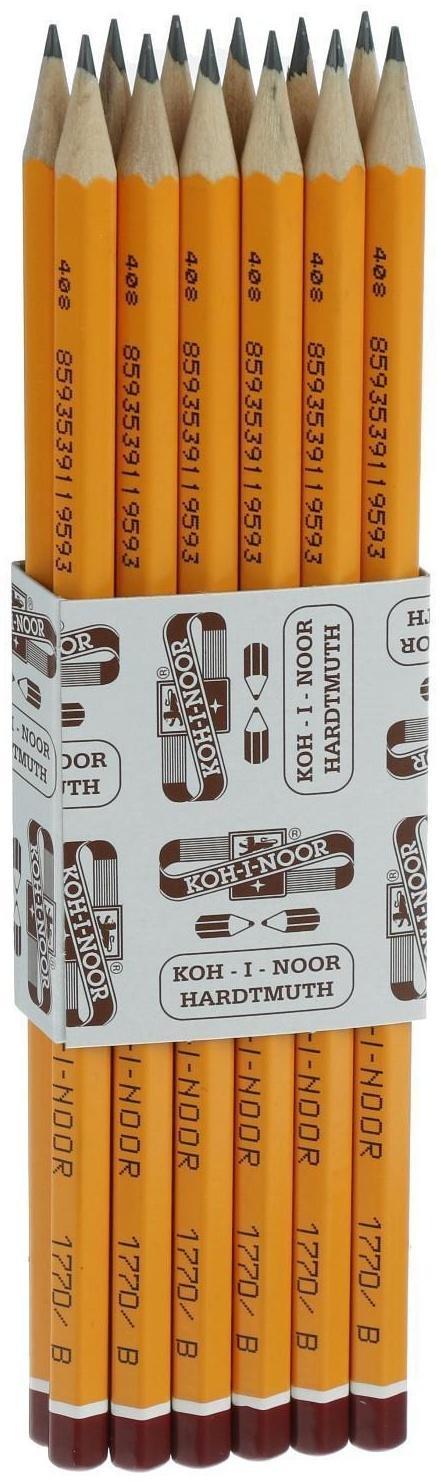 Карандаш чернографитный Koh-I-Noor 1770 B BLACK SUN, гранёный