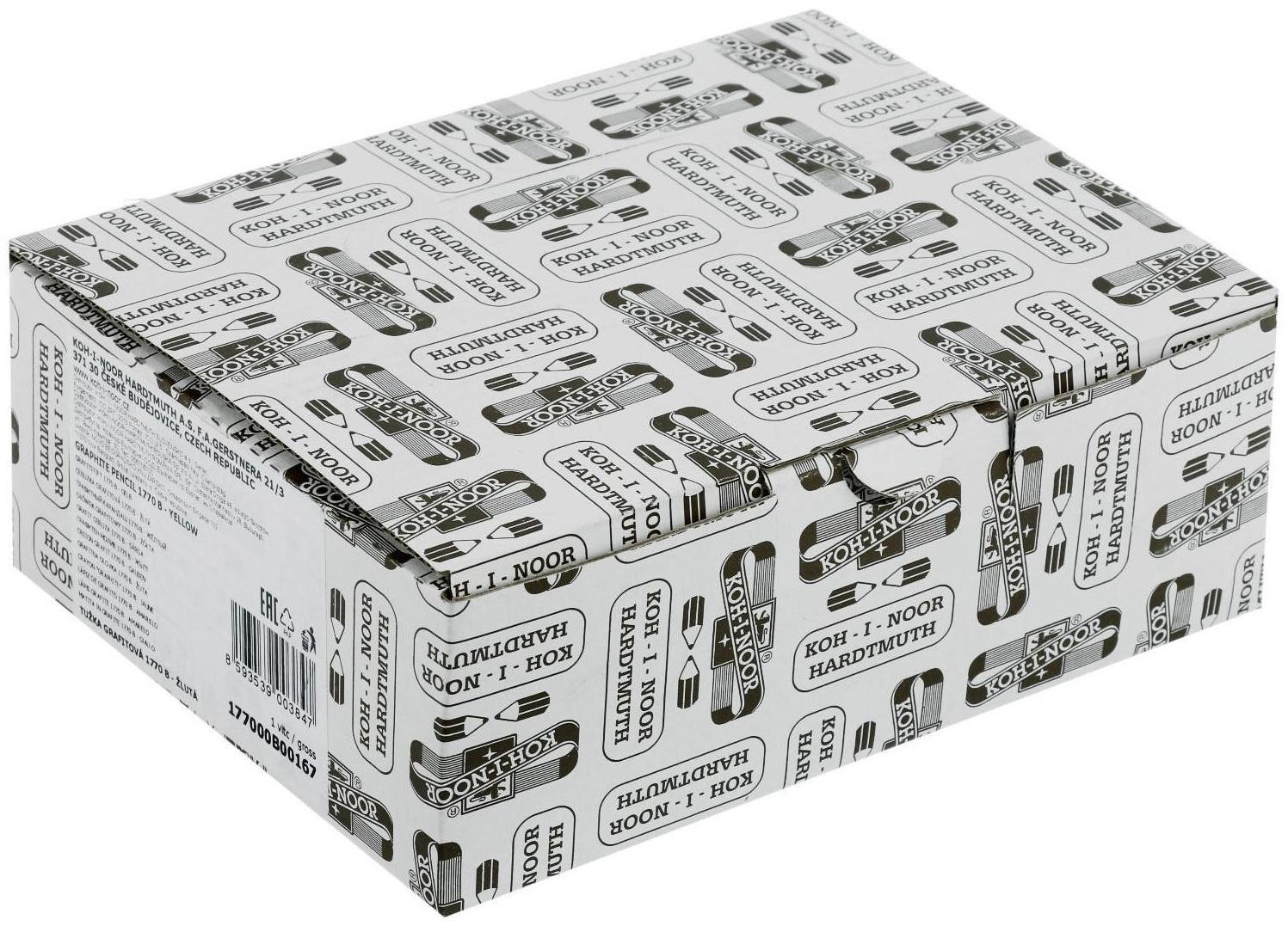 Карандаш чернографитный Koh-I-Noor 1770 B BLACK SUN, гранёный