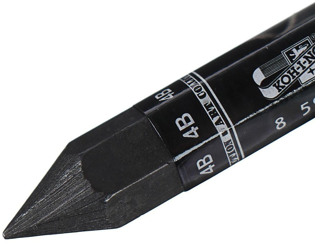 Карандаш чернографитный (цельнографитовый) Koh-I-Noor 8971 4B, утолщённый
