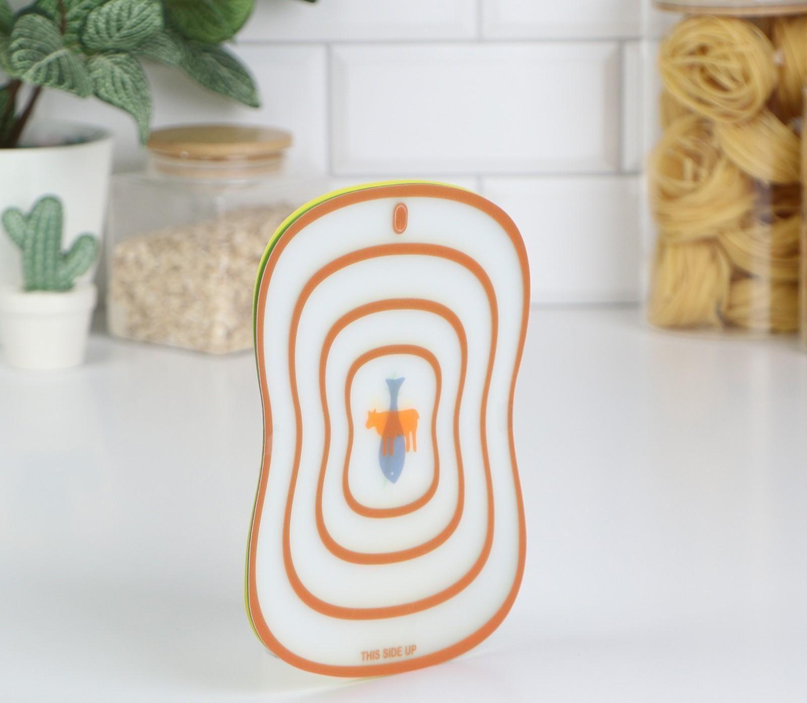 Набор досок разделочных пластиковых гибких Доляна «Ассорти», 4 шт, 20×14,7 см