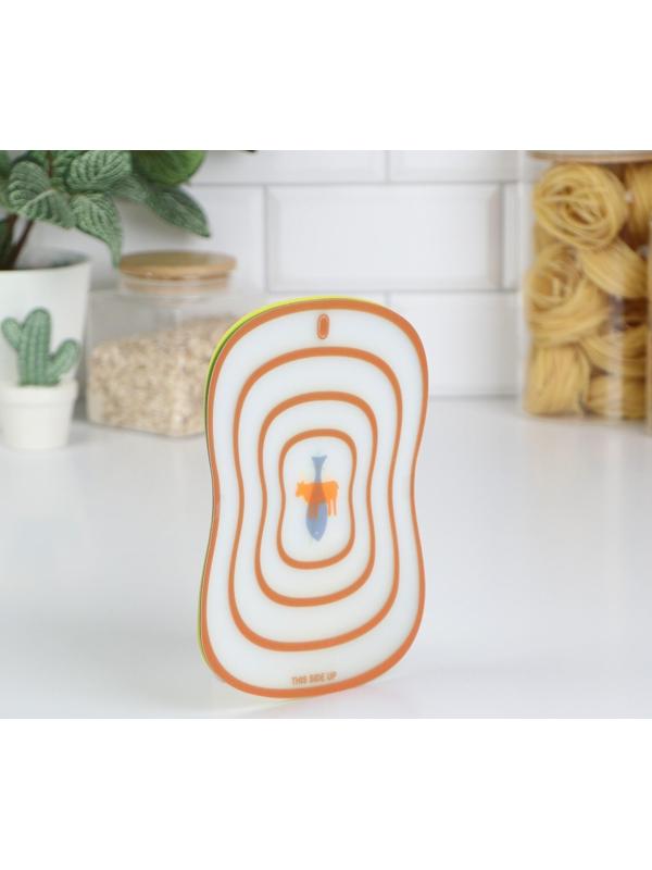 Набор досок разделочных пластиковых гибких Доляна «Ассорти», 4 шт, 20×14,7 см