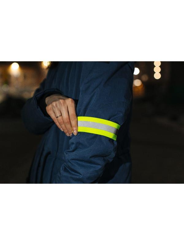 Повязка нарукавная светоотражающая, эластичная, на липучке, 35 × 3,8 см