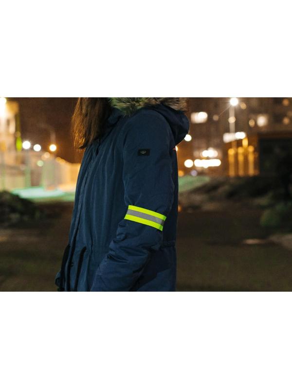 Повязка нарукавная светоотражающая, эластичная, на липучке, 35 × 3,8 см